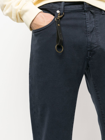 Shop Incotex Low-rise Slim-cut Jeans In Blue
