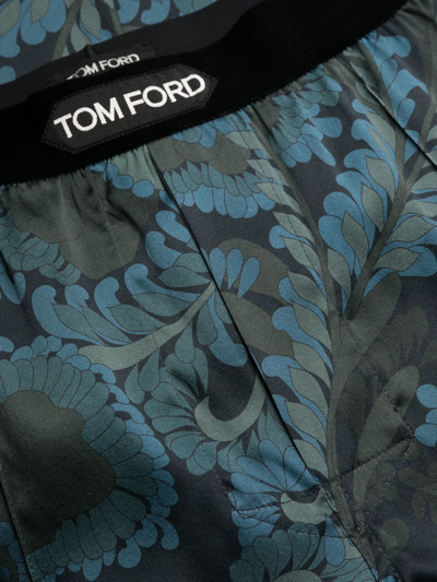 Shop Tom Ford All-over Floral-print Pyjama Trousers In Black