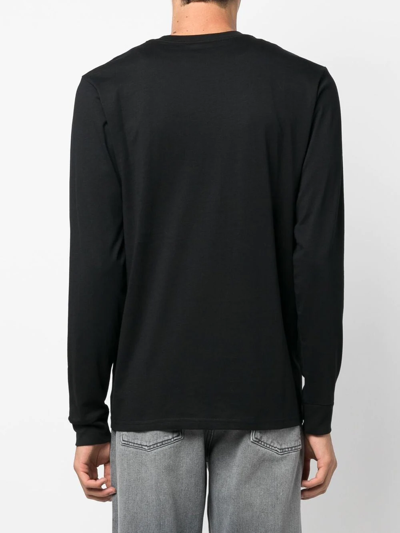 Carhartt Wip Mens Black Pocket Brand-patch Cotton-jersey Sweatshirt In Black