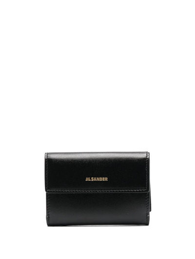 Shop Jil Sander Logo-print Detail Wallet In Black