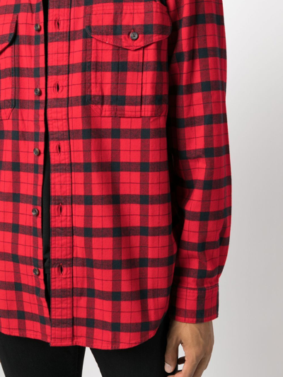 Filson Check-print Long-sleeve Shirt In Red