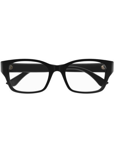 Shop Cartier Women's  Black Metal Glasses