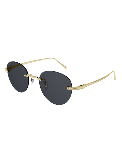 Shop Cartier Women's  Gold Metal Glasses