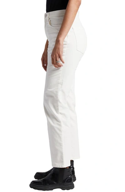 Shop Silver Jeans Co. Highly Desirable High Waist Straight Leg Corduroy Jeans In White