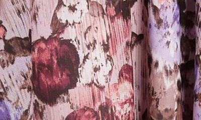 Shop Ava & Yelly Kids' Floral Chiffon Trapeze Dress In Mauve