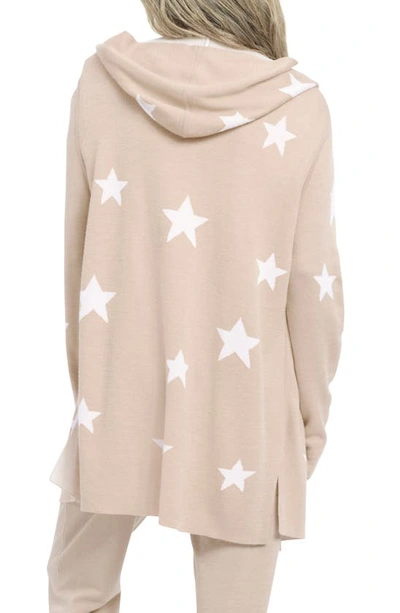 Shop Splendid Sydney Reversible Hooded Cardigan In Latte Stars