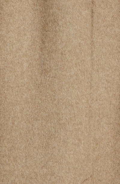 Shop Ganni Flare Sleeve Wool Blend Wrap Coat In Petrified Oak