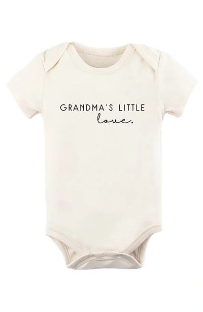 Shop Tenth & Pine Grandma's Little Love Organic Cotton Bodysuit In Natural