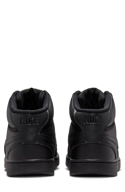 Shop Nike Court Vision Mid Next Nature Mid Top Sneaker In Black/ Black/ Black