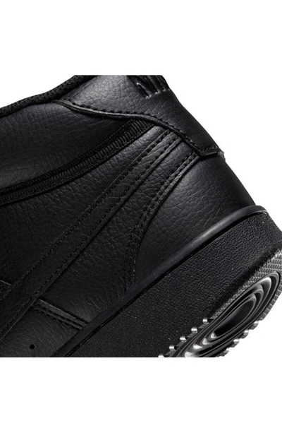 Shop Nike Court Vision Mid Next Nature Mid Top Sneaker In Black/ Black/ Black