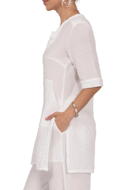 Everyday Ritual Kinsley Cotton Gauze Tunic Top In White