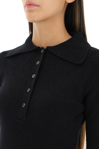Shop Nanushka 'jonelle' Organic Cotton Terry Bodysuit In Black