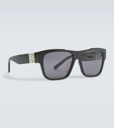 Givenchy 4g Square Sunglasses In Shiny Black / Smoke