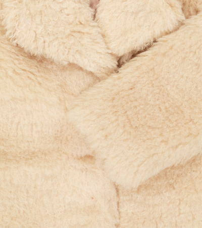 Shop Molo Harlyn Faux Fur Jacket In Pearled Ivory