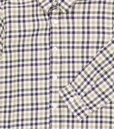 Shop Bonpoint Tango Checked Cotton Twill Shirt In Ca Gris Moyen