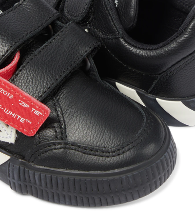 Off-white Boy's Arrow Stripe Leather Low-top Sneakers, Toddler/kids In White