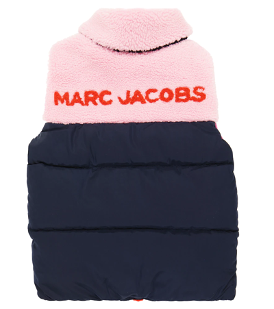 Shop Marc Jacobs Colorblocked Padded Vest In Navy