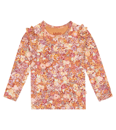 Shop Molo Baby Emma Floral Cotton Jersey Top In Bloom