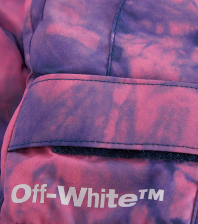 Shop Off-white Tie-dye Ski Gloves In Pink Blue