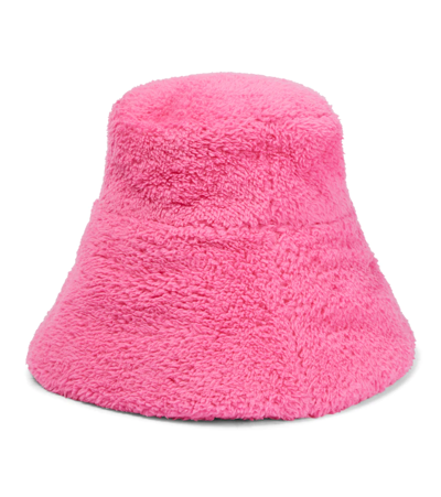 Ruslan Baginskiy Faux Fur Bucket Hat In Pink