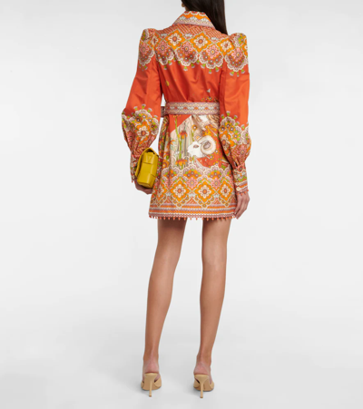 Shop Zimmermann Kaleidoscope Aries Cotton-blend Shirt Dress In Aries Zodiac Print