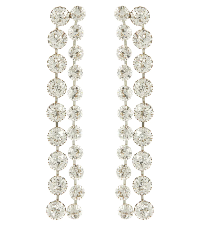 Shop Isabel Marant Embellished Earrings In Transparent/silver