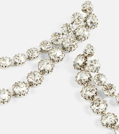 Shop Isabel Marant Embellished Earrings In Transparent/silver