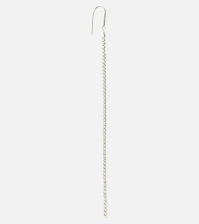 Isabel Marant Cascading Silver Pendant Earrings With Fluid Design In Transparent/silver