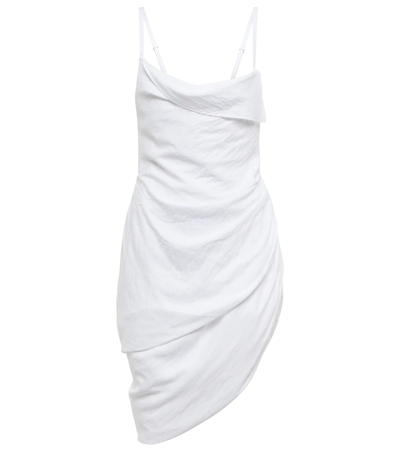 Shop Jacquemus La Robe Saudade Voile Minidress In White