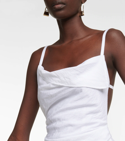 Shop Jacquemus La Robe Saudade Voile Minidress In White