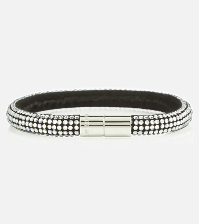Isabel Marant Crystal-embellished Cuff Bracelet In Transparent/silver