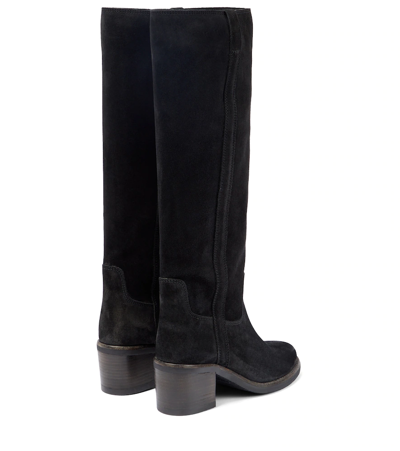 Isabel Marant Seenia Suede Knee-high Boots In Black