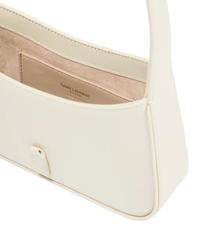 Saint Laurent Le 5 A 7 Mini Ysl Shoulder Bag In Smooth Leather In Blanc Vintage