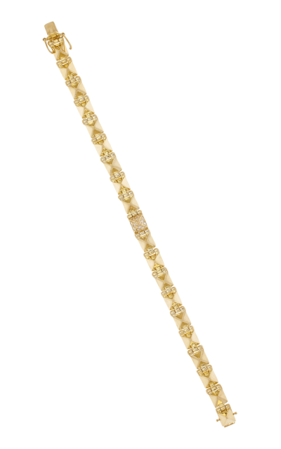 Shop Anita Ko Small Spike 18k Yellow Gold Diamond Bracelet