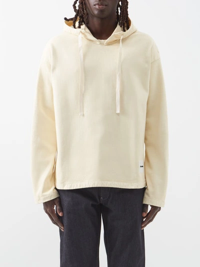 Jil Sander Garment-dyed Cotton-jersey Hoodie In Beige | ModeSens
