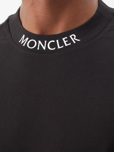 Moncler Logo-Appliquéd Printed Cotton-jersey T-Shirt - Men - Black T-shirts - M