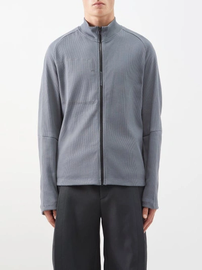 Burst Cotton-blend Jersey Jacket In Grey