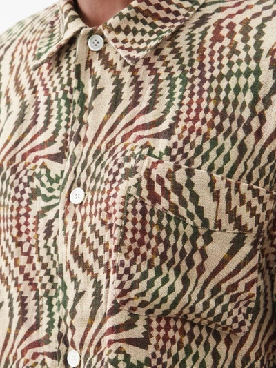 Shorthorn Shirt - Mint Green Print