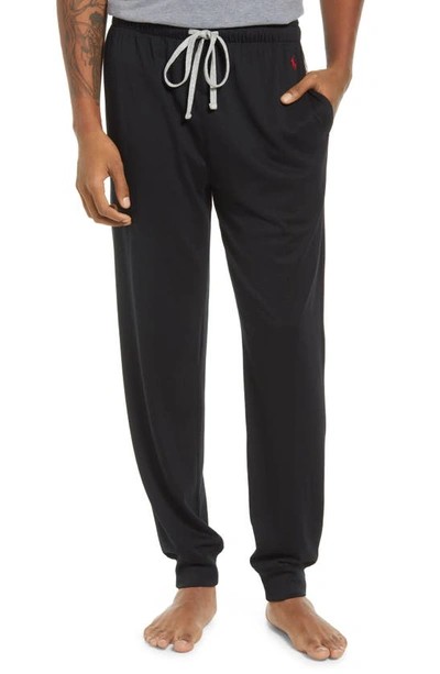 Shop Polo Ralph Lauren Supreme Comfort Jogger Pajama Pants In Polo Black