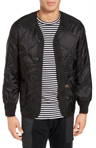 Shop Alpha Industries Als/92 Liner Jacket In Black