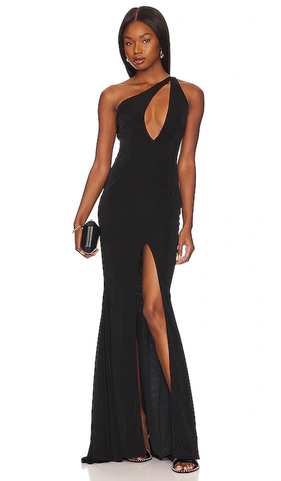 Katie May Isabella Cut Out Gown Dress In Black In Black