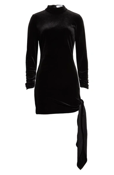 Shop Likely Welcox Long Sleeve Mock Neck Sheath Dress In Black
