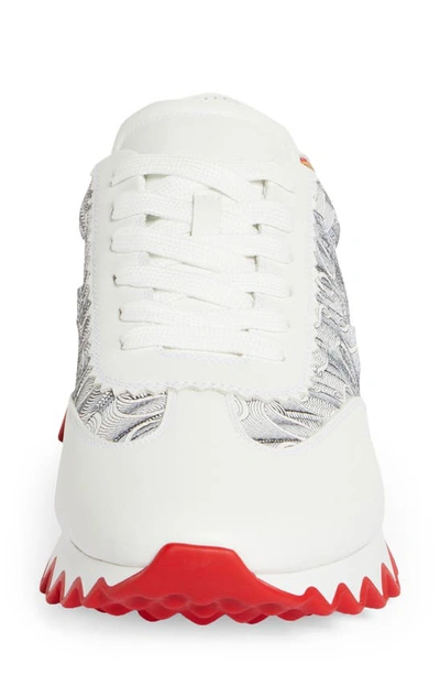 Shop Christian Louboutin Loubishark Sneaker In White