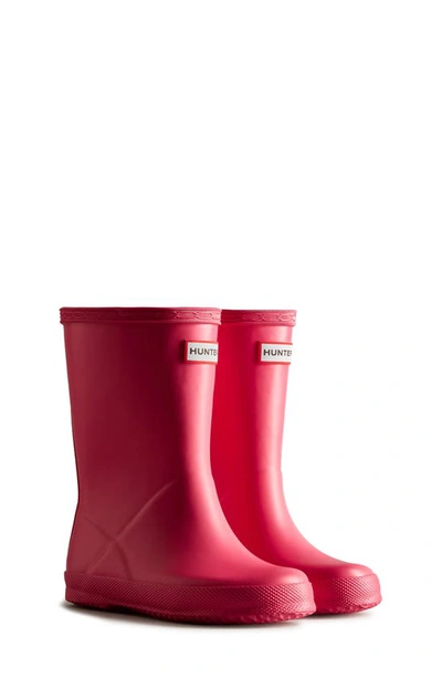 Shop Hunter Kids' First Classic Rain Boot In Bright Pink