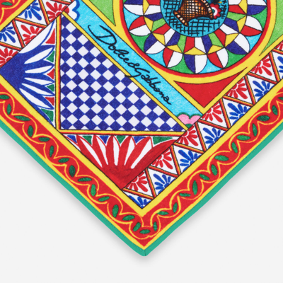Dolce & Gabbana Terry Cotton Guest Towel In Multicolor