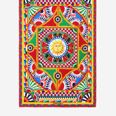 Dolce & Gabbana Terry Cotton Bath Towel In Multicolor