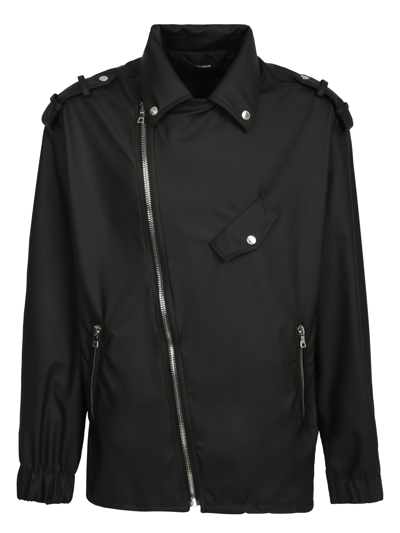 Shop Balmain Biker Jacket In Black