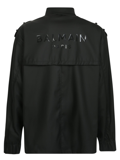 Shop Balmain Biker Jacket In Black