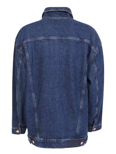 Shop 7 For All Mankind Oversized Denim Jacket By . Informal And Cool Style, Ideal For Th In Blue