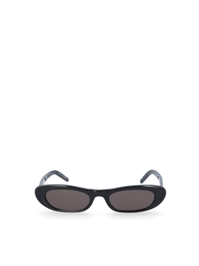 Shop Saint Laurent Eyewear Sl 557 Cat In Black